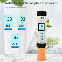 COM-300 outils de mesure numérique de la qualité de l'eau 4 en 1 TDS EC température PH mètre pour dispositif de test étanche