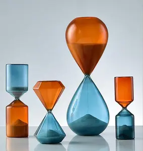 Nieuwe Ontwerp Nordic Decoratieve Kleurrijke Glas Zandloper Zand Timer Voor Andere Home Decoratie