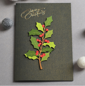 메리 크리스마스 트리 3D 팝업 카드 수제 맞춤 특수 종이 인사 카드 선물 및 엽서용-MOQ 100개 - Product Image 4