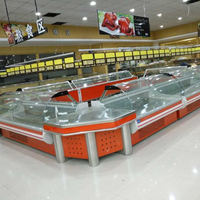 Harga pabrik Tiongkok kulkas daging makanan laut/pendingin daging pamer daging berpendingin
