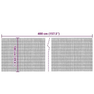 VidaXL stile moderno giardino recinzione 157.5 "x 39.4" PVC Reed 60mm Post acciaio al carbonio rivestimento in polvere per la recinzione di sicurezza a casa - Product Image 4