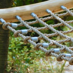 Hamac à bascule Couchage Net Maille Qualité Hamacs Avec Corde Polyester Pour Arbres Rond Lit Balançoire Plage Personnalisé Salon De Jardin - Product Image 5