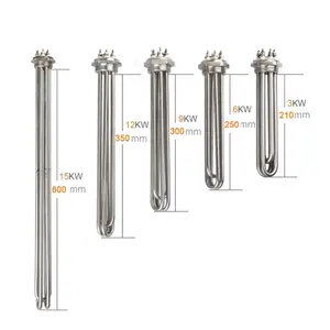 Độ dày vật liệu DN40/50 chủ đề sưởi ấm hỗ trợ kích thước tùy biến nồi hơi nước nồi hơi hình ống ngâm nóng