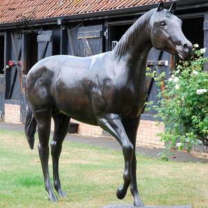 Décoration de jardin extérieure BLVE, statues d'animaux réalistes en métal coulé grandeur nature, sculpture de cheval en bronze avec des ailes - Product Image 5