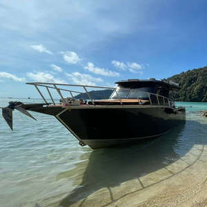 프리미엄 11m 용접 알루미늄 낚시 보트 넓은 중앙 캐빈 외부 엔진 저렴한 가격 - Product Image 3