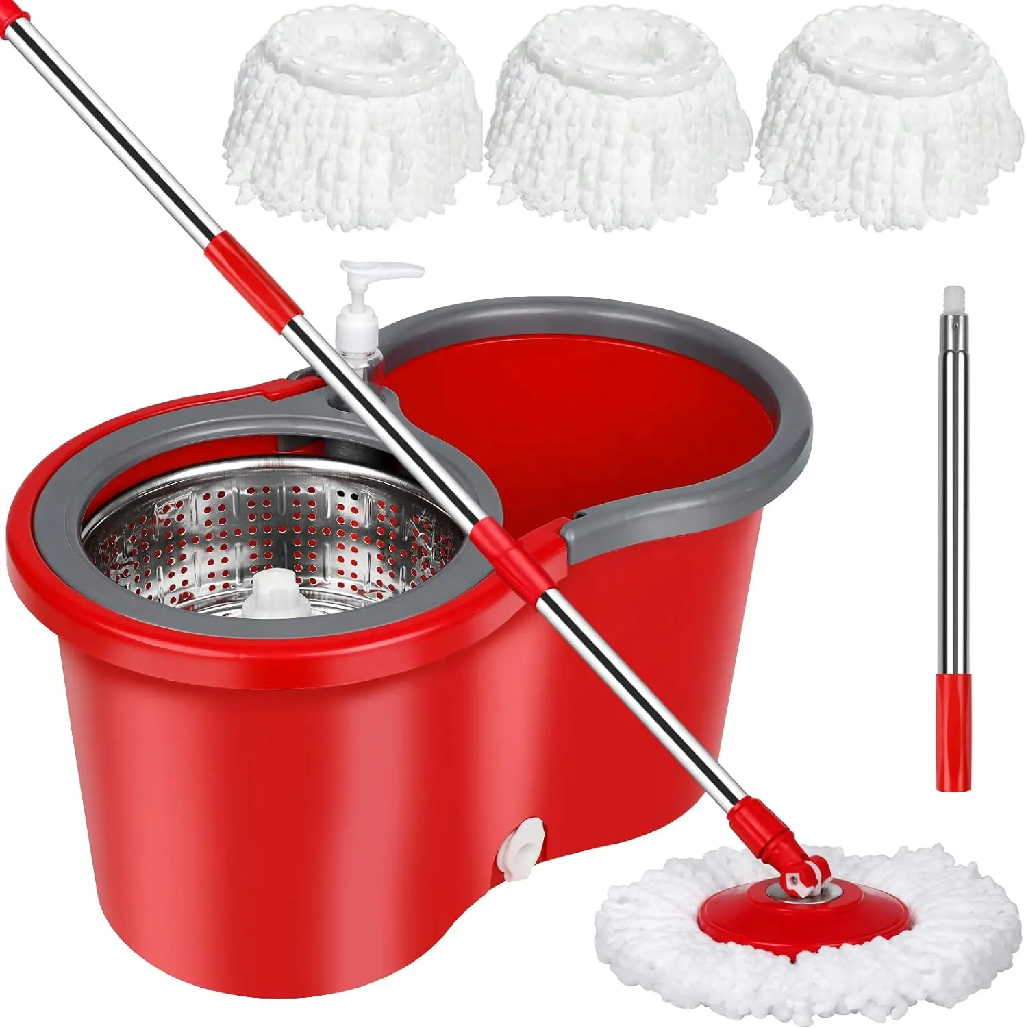 Sobam Großhandel Mop Eimer Set Magic Mop Wringer Eimer Haushalts reinigung 360 Rotierender und drehender Mopp und Eimer