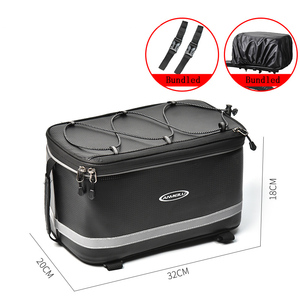 Sac de siège arrière de vélo multifonctionnel étanche 12L PU avec <span class=keywords><strong>porte</strong></span>-bagages à main compartiment à bagages pour vélo - Product Image 2
