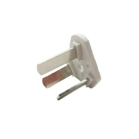 Prise GB 3 broches 10A 250V en laiton nickelé ignifuge, support de câble d'alimentation mâle blanc à souder