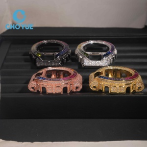 Custom Made New Design Color Rose Gold 925 Silver DW6900 Copper Zircon <b>Watch</b> Bezel - Product Image 5