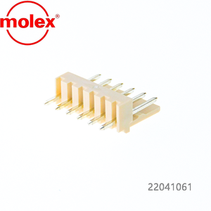 Molex 2.5mm 피치 6핀 5045 시리즈 0022041061 PCB 헤더 구리 합금 3A 250V 와이어 투 와이어/와이어 투 보드 커넥터 - Product Image 2