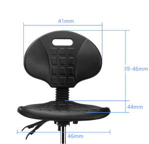 Silla Giratoria Antiestática de Espuma PU ESD para Laboratorio, Respaldo Antipolvo, Función de Elevación y Rotación, para Escuela, Hospital, Taller, KIMZAT - Product Image 5