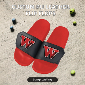 Chanclas de piel sintética personalizables al por mayor, sandalias de invierno para hombre y mujer, correas ajustables, PVC, antideslizantes, de hoja perenne - Product Image 2