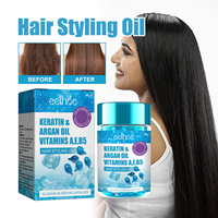Capsules de sérum réparateur pour cheveux - Huile nourrissante biologique pour cheveux secs, crépus, abîmés et bouclés - Sans alcool et sans sulfate - Sans fixation