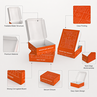 Caja de Cartón Corrugado Rígido, Apilable, con Tapa Abatible, Ecológica, Resistente y de Lujo, para Regalos, Maquillaje y Embalaje Navideño