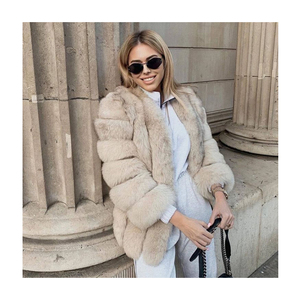 Jancoco — <span class=keywords><strong>manteau</strong></span> <span class=keywords><strong>Long</strong></span> épais et chaud pour <span class=keywords><strong>femme</strong></span>, vêtement d'extérieur, bulle, vraie fourrure de renard, nouveauté - Product Image 1