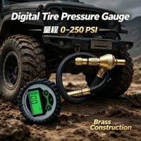 Manomètre numérique MAISOON pour dégonflage des pneus, 250 PSI, haute précision, soupape de décompression, outil tout-terrain 4x4 pour Jeep, camion, SUV