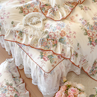 Vente directe usine – Ensemble de literie de luxe en coton pur à volants, style princesse coréenne, pour la décoration moderne de la maison et de la chambre