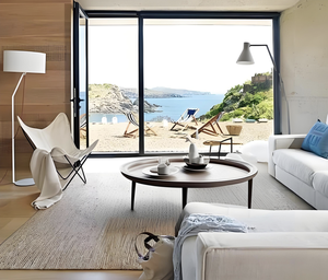 Porte en verre insonorisée en alliage d'aluminium moderne pour hôtel et villa, isolation thermique, économie d'énergie, <span class=keywords><strong>quincaillerie</strong></span> <span class=keywords><strong>ROTO</strong></span> Allemagne - Product Image 1