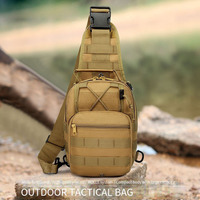 Sac de poitrine tactique camouflage grande capacité pour hommes, en tissu Oxford, pochette bandoulière pour sports de plein air