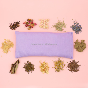 Masque pour les yeux à l'intérieur des graines de lin et des fleurs Logo personnalisé Parfum lavande Oreiller pour les yeux pour la méditation de yoga - Product Image 2