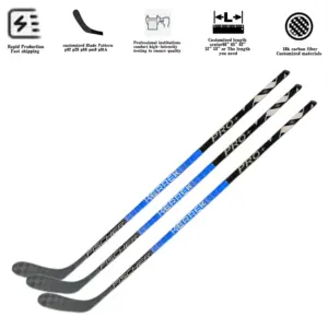 2024 JINGNENG nuevo top mini modelo 100% fibra de carbono palos de hockey sobre hielo de fábrica profesional de China