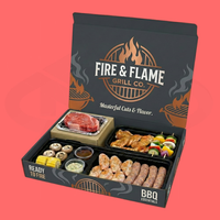 Kit de barbecue instantané jetable biodégradable et imperméable personnalisé, écologique, avec poignée, portable, prêt à l'emploi, charbon de bois en papier