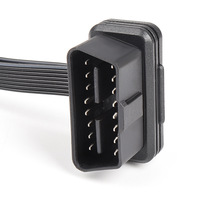 Venta al por mayor LT027 OBD2 conector divisor Y Cable de extensión adaptador 16 pines macho a hembra uno a dos línea de diagnóstico