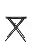 Table Circulaire Pliante en Verre Moderne et Esthétique pour l'Extérieur – Meilleure Vente