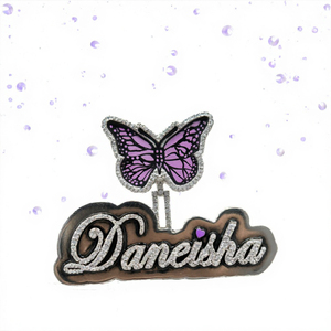 Colgante de Mariposa Morada con Moissanita y Esmalte, Chapado en Rodio, Joyería Iced Out para Mujer, Colgante Hip Hop de Plata 925 - Product Image 2
