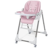 Chaise haute pliable multifonctionnelle nordique pour bébés, table à manger pour nourrissons de 0 à 12 mois