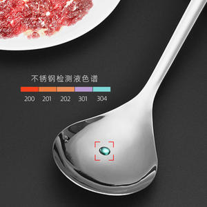 Ensemble de louches en acier inoxydable 304 pour cuisine, cuillère passoire à soupe, cuillère pour fondue, durable, lavage à la main uniquement - Product Image 2