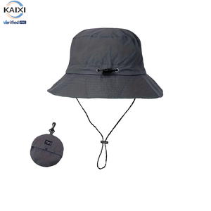 Nouveau chapeau de pêcheur multifonctionnel à séchage rapide et coupe-vent - Bord respirant, noir tendance, équipé d'une sangle réglable - Product Image 4