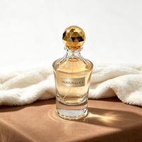 Nouvelle conception de flacon de parfum vide transparent de 30 ml, fond épais, flacons de parfum vaporisateurs de 30 ml, 50 ml, 100 ml avec bouchon sphérique polyédrique