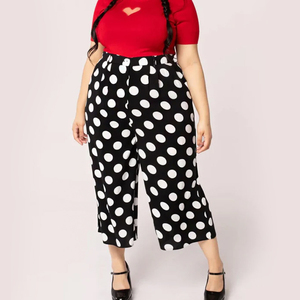 <span class=keywords><strong>Pantaloni</strong></span> da <span class=keywords><strong>donna</strong></span> <span class=keywords><strong>donna</strong></span> a pois larghi a gamba larga Plus Size <span class=keywords><strong>pantaloni</strong></span> Palazzo <span class=keywords><strong>neri</strong></span> a pois da <span class=keywords><strong>donna</strong></span> - Product Image 3