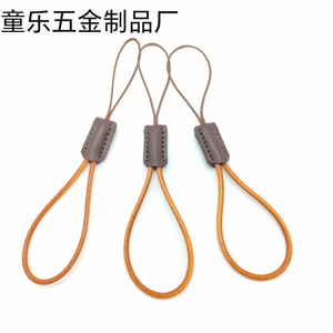 <b>Leather</b> Mobile Phone <b>Lanyard</b> Brown Finger Style Durable Rope Anti Loss Strap For Phone And USB Drive - Product Image 5