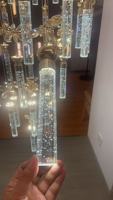 Lustre moderne de luxe en cristal avec télécommande LED, suspension rotative pour escalier duplex, hall et salon