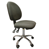 Chaise de laboratoire ESD en tissu gris personnalisable, ergonomique, pivotante, réglable en hauteur avec repose-pieds, antistatique pour salle blanche et atelier