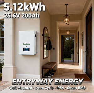 Batterie solaire 24V 25.6V 200Ah 5kWh pour système d'énergie solaire, montage mural - Product Image 5