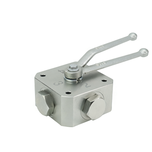 Vanne à bille haute pression à quatre voies de type plaque KH3P KH4P en acier au carbone PN315 Vanne hydraulique - Product Image 1