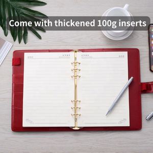 A6 A5 Vòng chất kết dính rô Ngân Sách binders với nhẫn vàng, A5 rô kế hoạch bìa, rô chất kết dính Màu Đỏ nội thất - Product Image 5