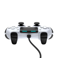 Controlador de Juego con Cable para Consola PS4, Giroscopio de Seis Ejes, Doble Vibración, Cable USB 1.8, Joystick para Juegos de PC, Tecla Turbo Programable