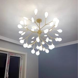 <span class=keywords><strong>Lustre</strong></span> classique postmoderne 140W G4/<span class=keywords><strong>G9</strong></span> 27/36/45, design branche d'arbre luciole, suspension gratuite, 3W 110V/220V, lampe centrale - Product Image 6