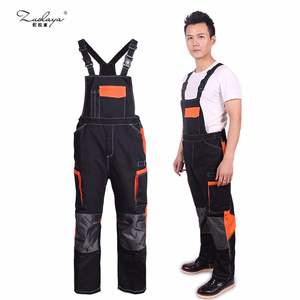 Foreign Trade Auto Repair Work Coveralls Cotton Moisture Wicking Multi-Pocket Strap Pants Suspender Elastic Thread Sling - Product Image 2