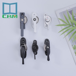 Modern Simplicity White Aluminum Alloy Handle with Crescent <strong>Lock</strong> <strong>for</strong> <strong>UPVC</strong> <strong>Windows</strong> and Doors <strong>for</strong> Hotels Malls Offices - Product Image 1