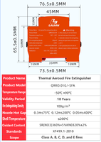 Alat Pemadam Api Aerosol Panas Premium untuk Kabinet Listrik 10g/20g/30g Generator Aerosol Terkondensasi untuk Grosir