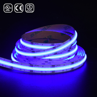 Bande LED COB 24V ultra-lumineuse sans points, 840 LED/m, RGBW CCT, télécommande intelligente, gradation, pour la décoration de la pièce sous l'armoire