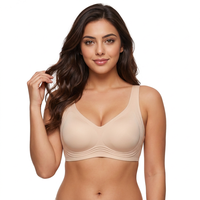 Soutien-gorge sans couture grande taille XXL pour femme, sans armatures, à bonnets moulés, col en V, ventilé, couvrance totale, lingerie de haute qualité