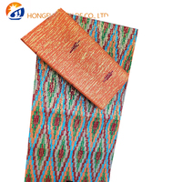 Kain Batik Organza Katun 100% African Super Kent Gold - Benang Tenun Carded Gaya Polos untuk Anak Perempuan & Laki-laki