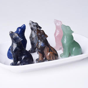 Scultura di Lupo in Cristallo Naturale, Pietra Energetica, Regalo di Natale per Decorazione Casa - Product Image 6