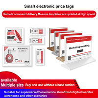 Lencana Nama Karyawan Kantor Layar Ganda 7,3 inci E ink Ble EPD E paper Nfc Spi Esp32 Eink Display Kartu ID Kerja Nameplate